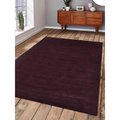 Glitzy Rugs 3 x 5 ft. Hand Knotted Gabbeh Silk Solid Rectangle Area RugBrown UBSLS0111L0004A1